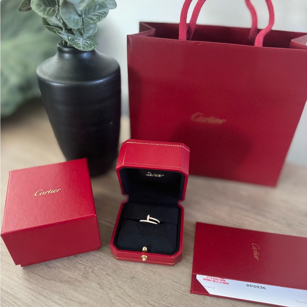 Cartier Gold Nail Ring with Diamonds